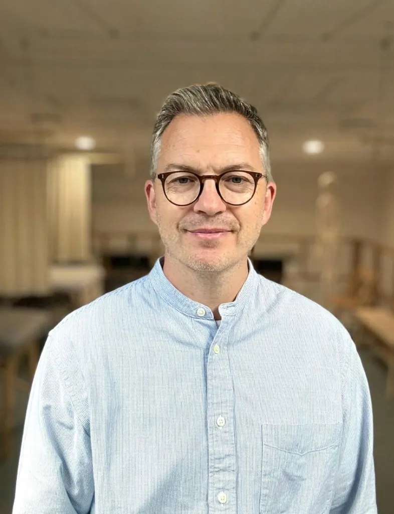 Darren Rose, acupuncturist, at his London clinic